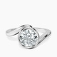 18kt White Gold Ava Crest Lab Diamond Ring front image