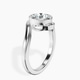 18kt White Gold Ava Crest Lab Diamond Ring standing product image one