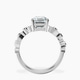 Platinum Catrina Cutwork Lab Diamond Ring side right image one