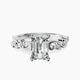 Platinum Catrina Cutwork Lab Diamond Ring front image