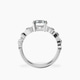 Platinum Catrina Cutwork Lab Diamond Ring side right image one