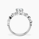 Platinum Catrina Cutwork Lab Diamond Ring side right image one