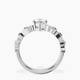 Platinum Catrina Cutwork Lab Diamond Ring side right image one