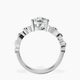 Platinum Catrina Cutwork Lab Diamond Ring side right image one