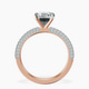 18kt Rose Gold Grace Micro pavé Eternity Lab Diamond Ring side right image one