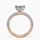 14kt Rose Gold Grace Micro pavé Eternity Lab Diamond Ring side right image one