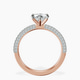 14ct Rose Gold Grace Micro pavé Eternity Lab Diamond Ring side right image one