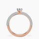 18kt Rose Gold Grace Micro pavé Eternity Lab Diamond Ring side right image one