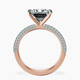 18kt Rose Gold Grace Micro pavé Eternity Lab Diamond Ring side right image one