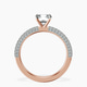 14kt Rose Gold Grace Micro pavé Eternity Lab Diamond Ring side right image one