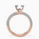 18kt Rose Gold Grace Micro pavé Eternity Lab Diamond Ring side right image one