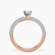 14kt Rose Gold Grace Micro pavé Eternity Lab Diamond Ring side right image one