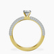 18kt Yellow Gold Grace Micro pavé Eternity Lab Diamond Ring side right image one