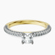 18kt Yellow Gold Grace Micro pavé Eternity Lab Diamond Ring front image