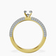 18kt Yellow Gold Grace Micro pavé Eternity Lab Diamond Ring side right image one