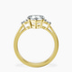 10kt Yellow Gold Synthia Three stone Lab Diamond Ring side right image one