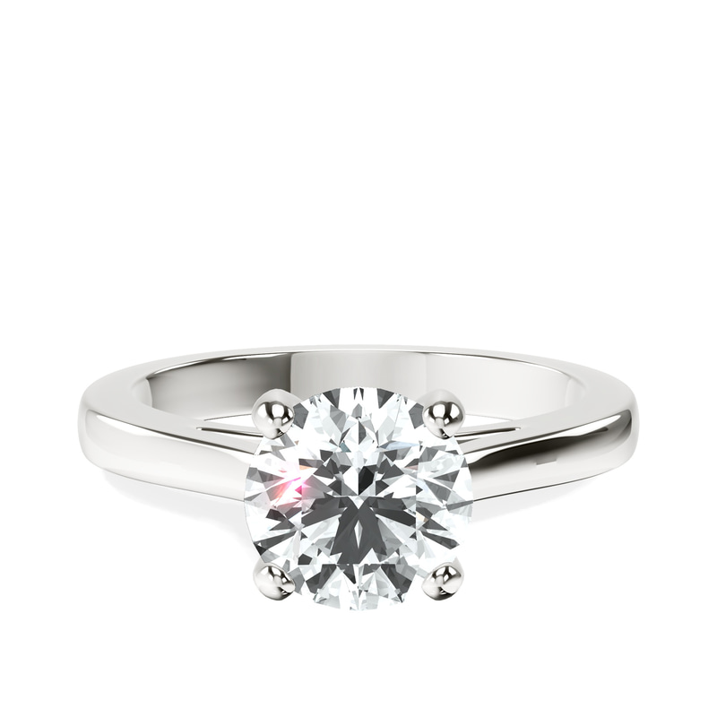 Teagan Solitaire 2mm Lab Diamond Ring front view