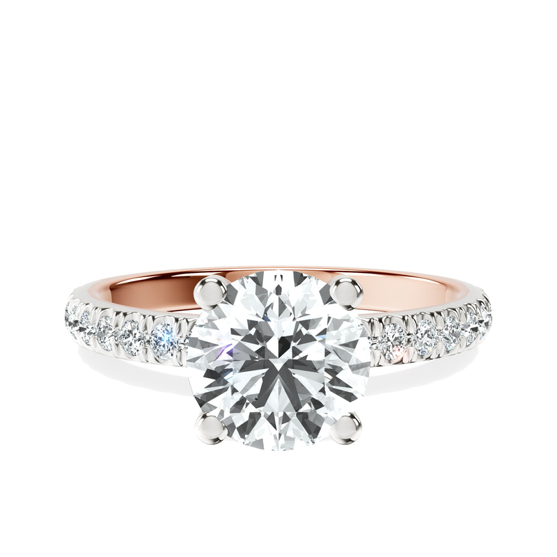 Venetia Half Eternity Lab Diamond Ring front view