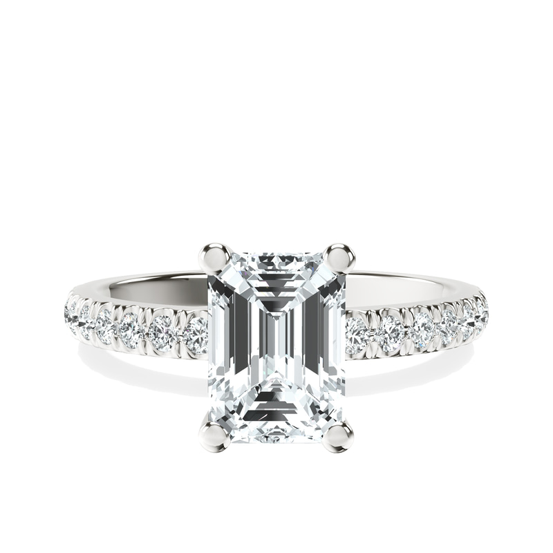 Venetia Half Eternity Lab Diamond Ring front view