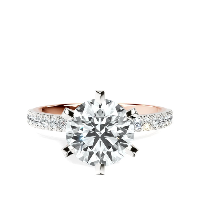 Mereia Secret Halo Lab Diamond Ring front view