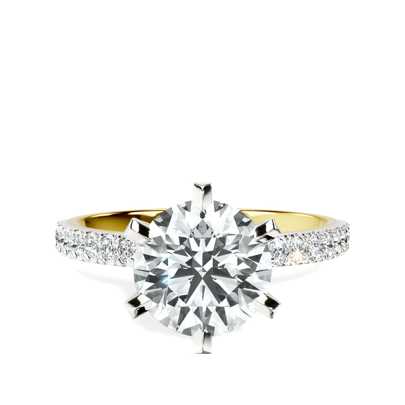 Mereia Secret Halo Lab Diamond Ring front view