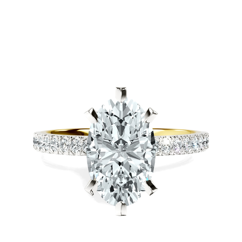 Mereia Secret Halo Lab Diamond Ring front view