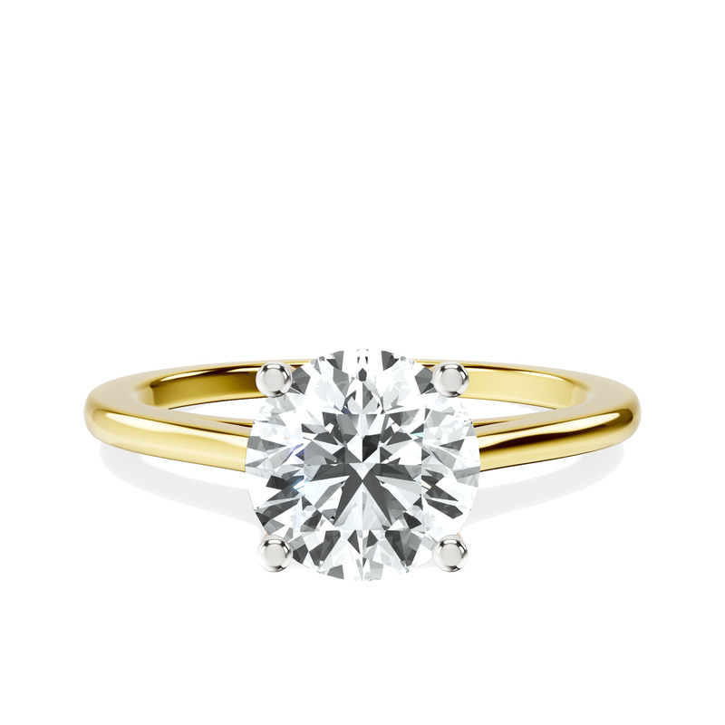 Teagan Solitaire 1.5mm Lab Diamond Ring front view