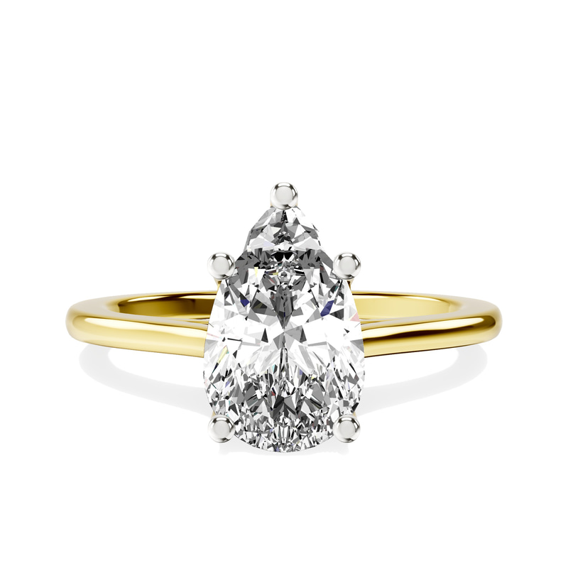 Teagan Solitaire 1.5mm Lab Diamond Ring front view