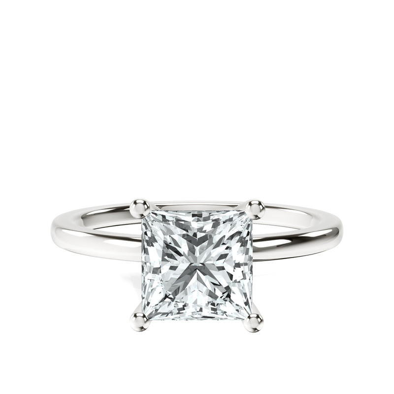 Four Prong Solitaire 1.5mm Lab Diamond Ring front view