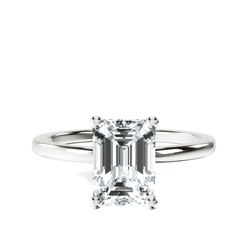 Four Prong Solitaire 1.5mm Lab Diamond Ring front view
