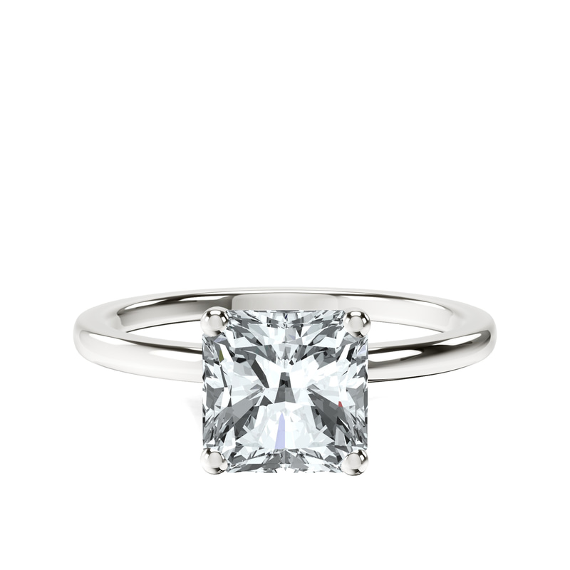 Four Prong Solitaire 1.5mm Lab Diamond Ring front view
