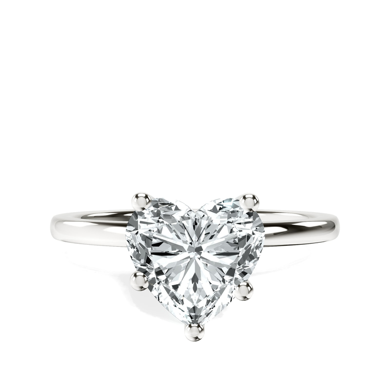Four Prong Solitaire 1.5mm Lab Diamond Ring front view