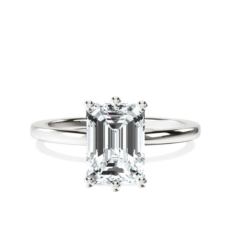 Six Prong Solitaire 1.5mm Lab Diamond Ring front view