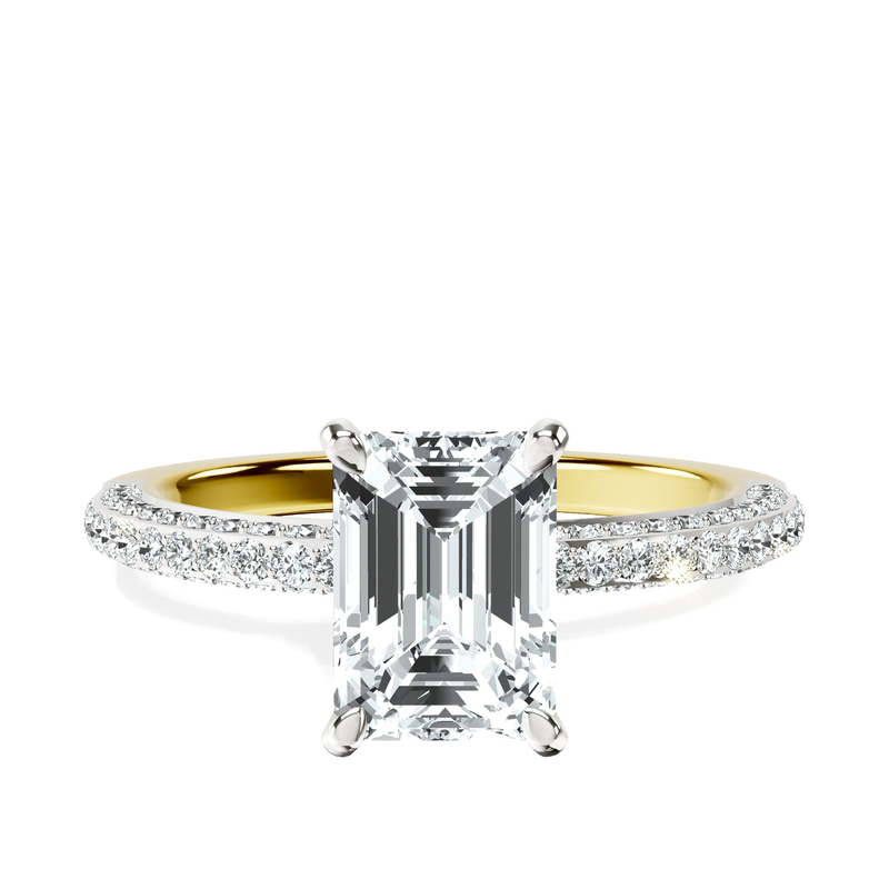 Grace Micro pavé Eternity Lab Diamond Ring front view