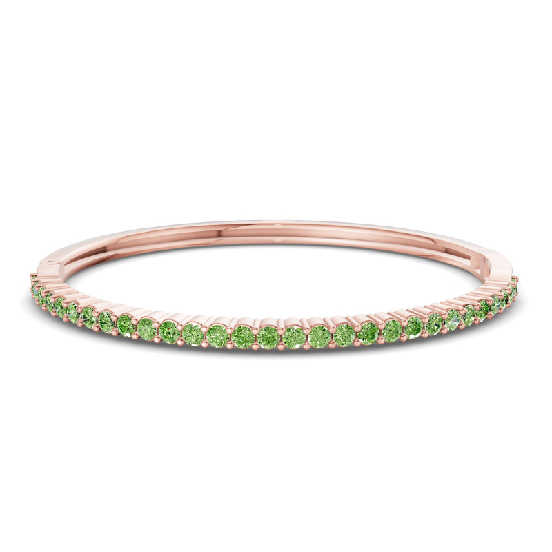 14ct Rose Gold Round Embrace Lab Diamond Openable Bangle Bracelet (1 Ct. Tw.) front image