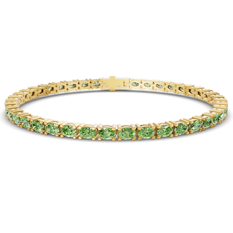 14ct Yellow Gold Aldea Oval Lab Diamond Tennis Bracelet (3 Ct. Tw.) front image