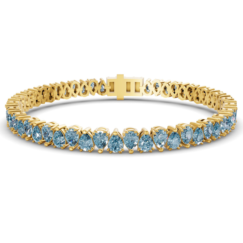 14kt Yellow Gold Marion Pear Lab Diamond Tennis Bracelet (10 Ct. Tw.) front image