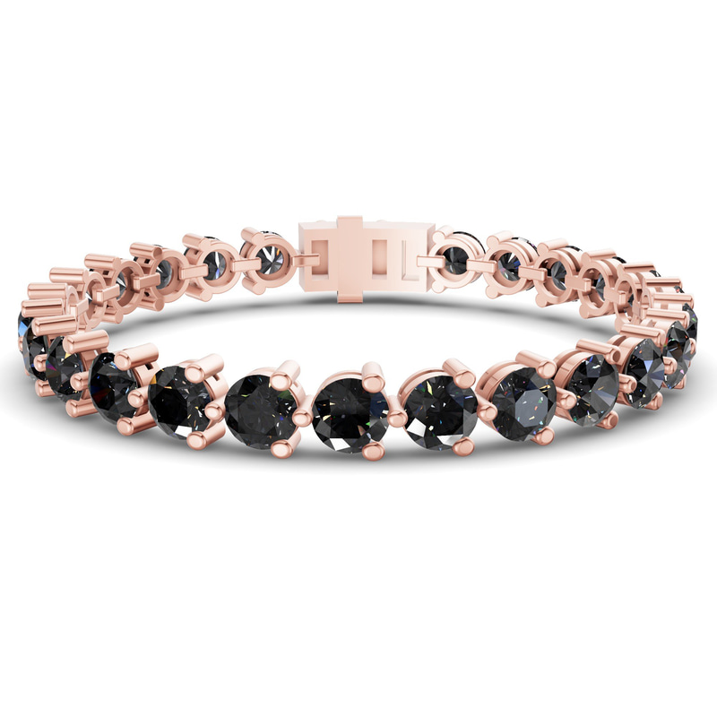 10kt Rose Gold Anahita Round Lab Diamond Tennis Bracelet (2 Ct. Tw.) front image