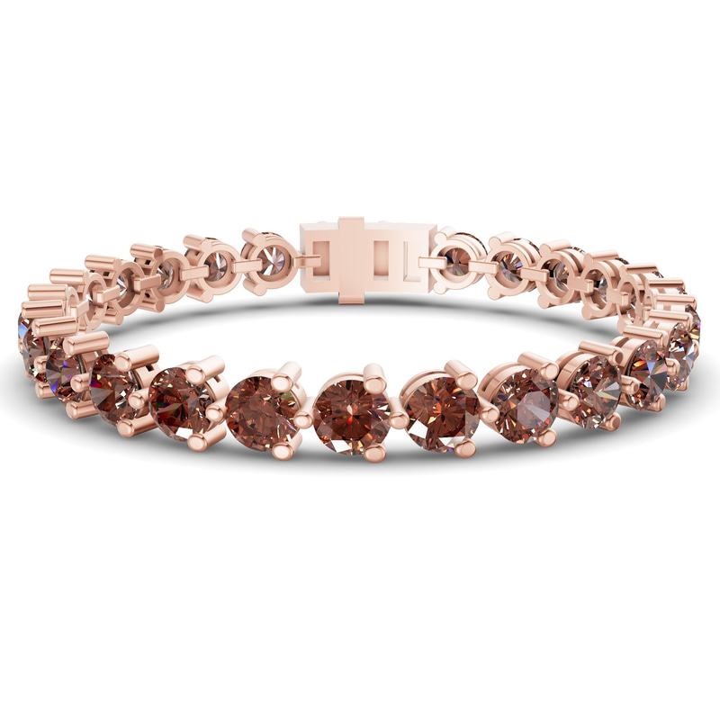 10kt Rose Gold Anahita Round Lab Diamond Tennis Bracelet (2 Ct. Tw.) front image