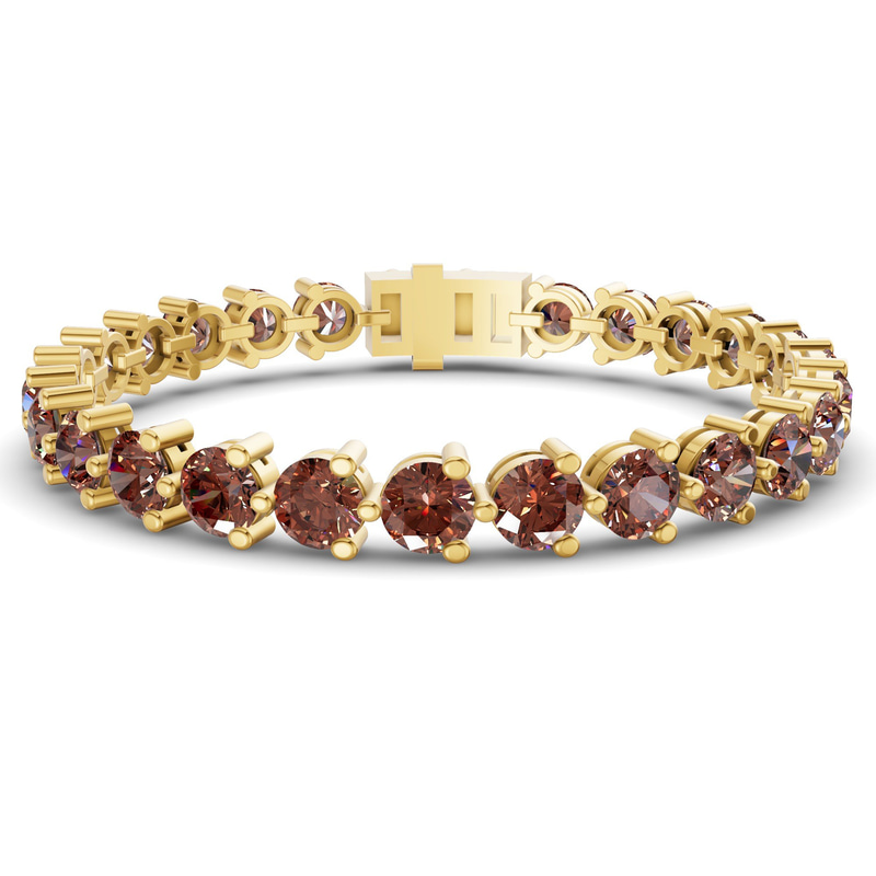 10kt Yellow Gold Anahita Round Lab Diamond Tennis Bracelet (2 Ct. Tw.) front image