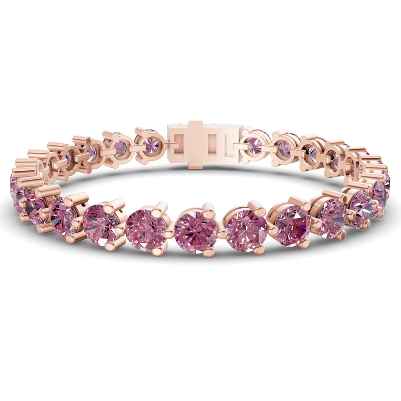 10kt Rose Gold Anahita Round Lab Diamond Tennis Bracelet (2 Ct. Tw.) front image