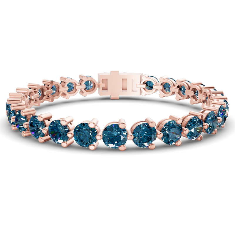 10kt Rose Gold Anahita Round Lab Diamond Tennis Bracelet (2 Ct. Tw.) front image