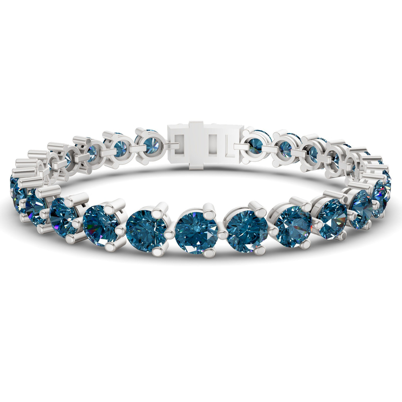 Platinum Anahita Round Lab Diamond Tennis Bracelet (2 Ct. Tw.) front image