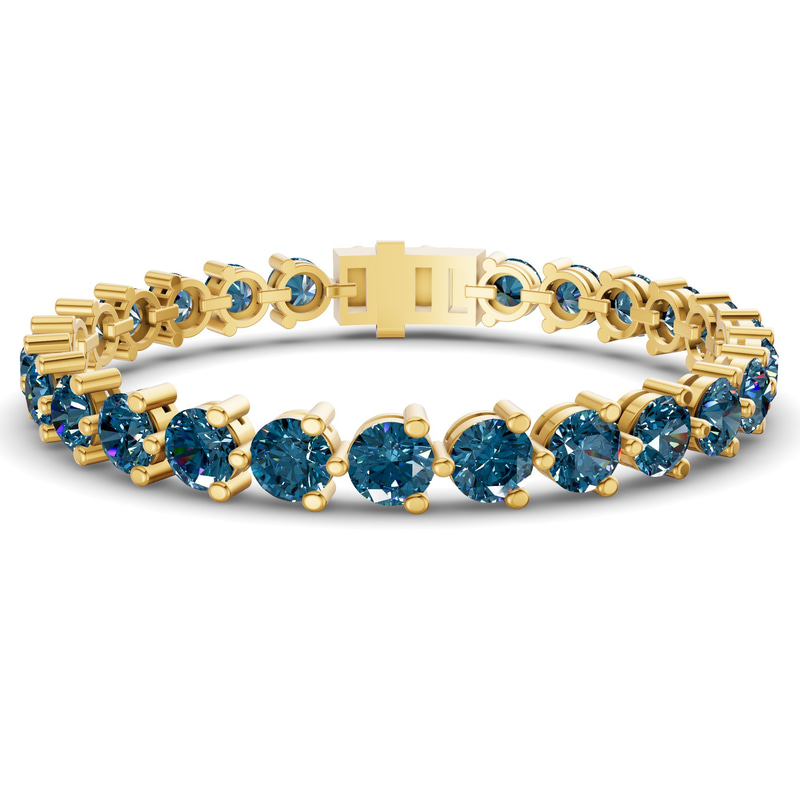 10kt Yellow Gold Anahita Round Lab Diamond Tennis Bracelet (2 Ct. Tw.) front image