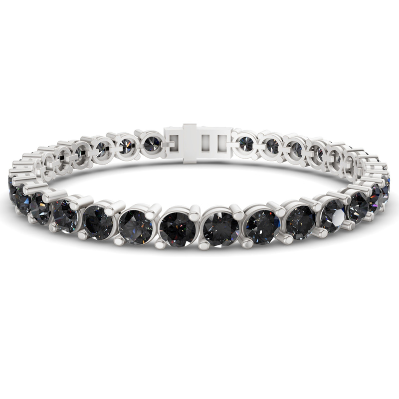 10kt White Gold Aelia Round Lab Diamond Tennis Bracelet (2 Ct. Tw.) front image