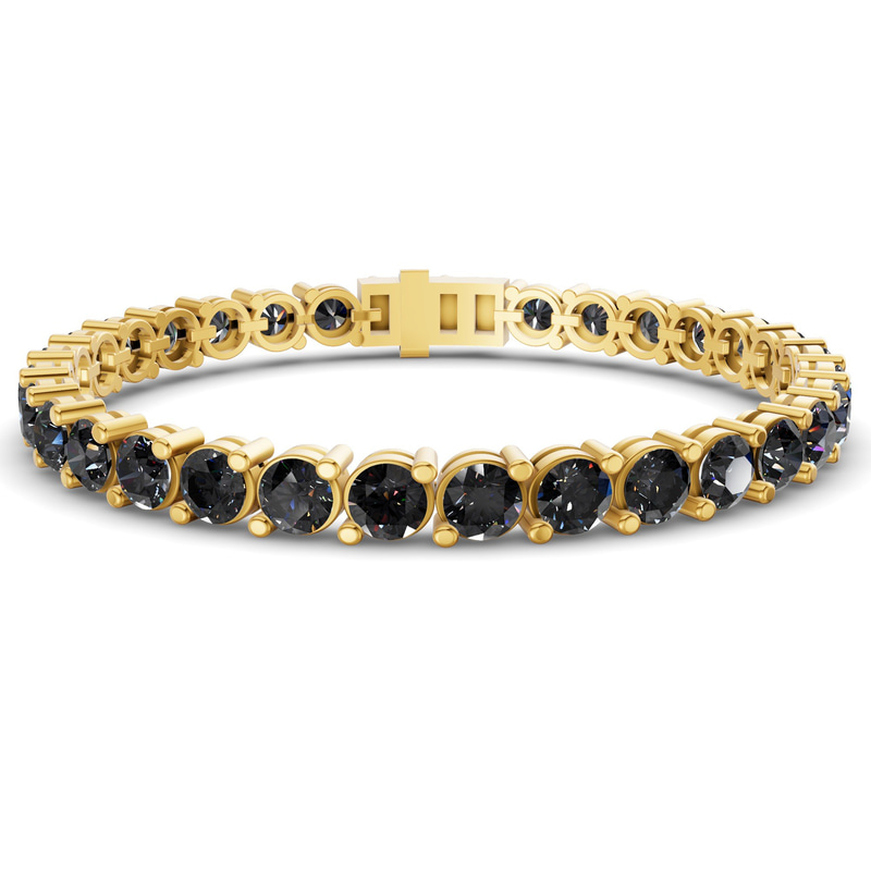10kt Yellow Gold Aelia Round Lab Diamond Tennis Bracelet (2 Ct. Tw.) front image
