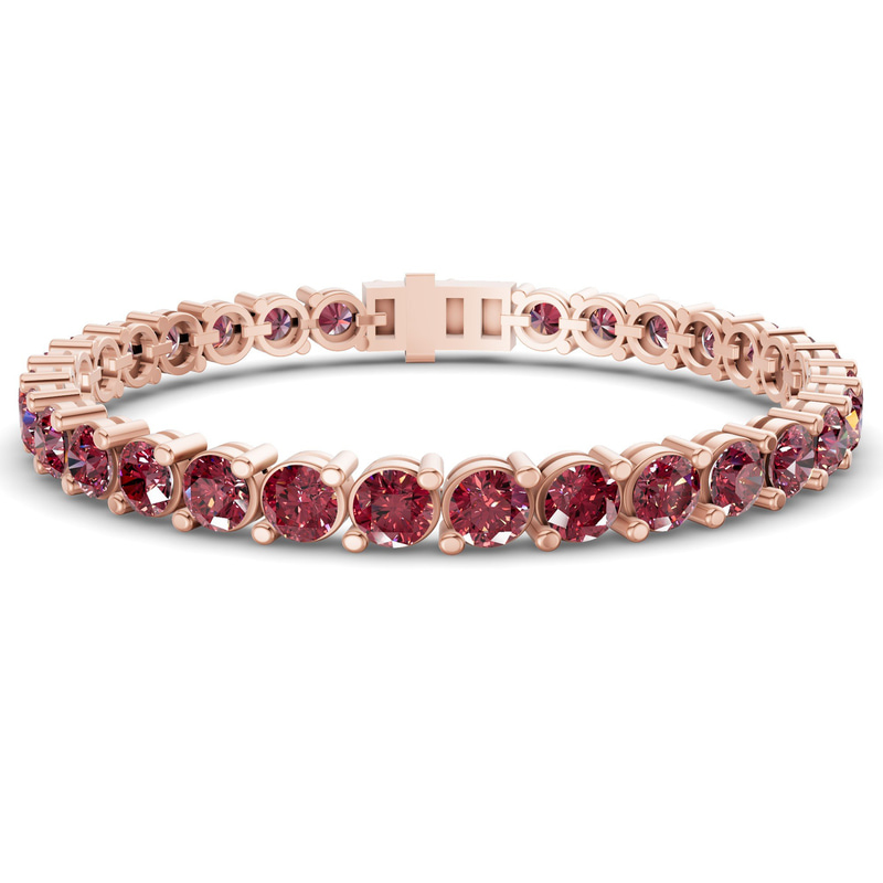 10kt Rose Gold Aelia Round Lab Diamond Tennis Bracelet (2 Ct. Tw.) front image