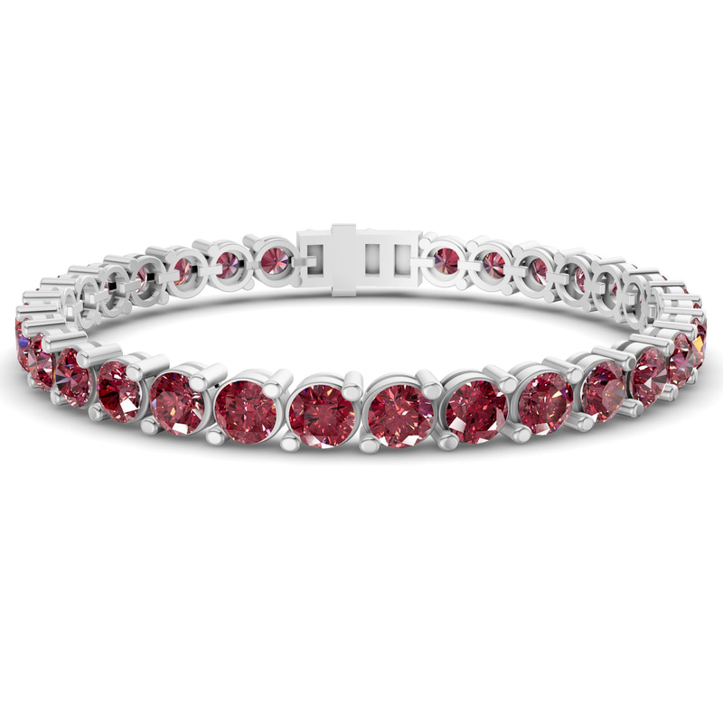 10kt White Gold Aelia Round Lab Diamond Tennis Bracelet (2 Ct. Tw.) front image