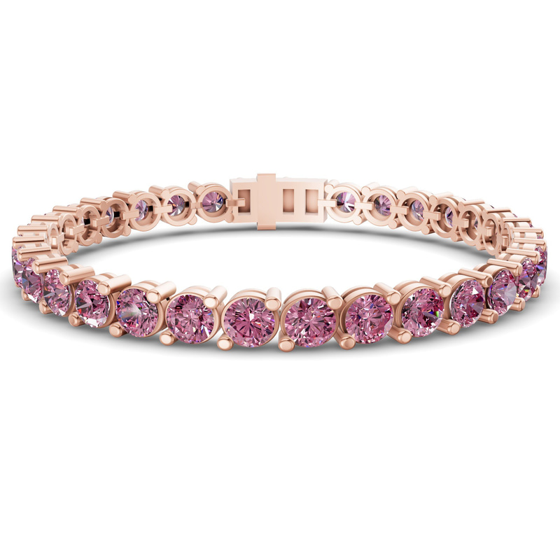 10kt Rose Gold Aelia Round Lab Diamond Tennis Bracelet (2 Ct. Tw.) front image