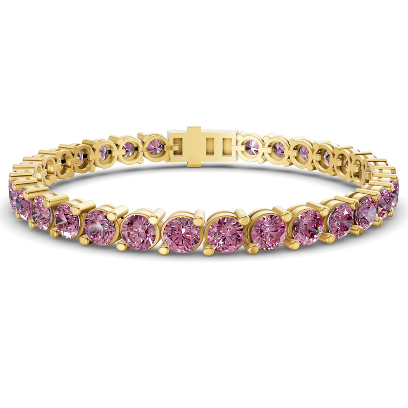 10kt Yellow Gold Aelia Round Lab Diamond Tennis Bracelet (2 Ct. Tw.) front image